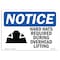 Signmission OSHA Sign, Hard Hats Required During Overhead, 14in X 10in Plastic, 14" W, 10" H, Landscap OS-NS-P-1014-L-13293 - alternate 1